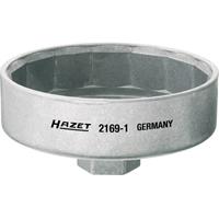 HAZET Ölfilter-Schlüssel 2169-1 - Vierkant hohl 12,5 mm (1/2 Zoll) - Außen-15-kant Profil