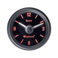 Kfz Einbauinstrument Quarz-Uhr analog 4 LEDs Blau, Grün, Gelb, Rot 52mm