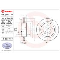 BREMBO Bremsscheiben 08.9441.11 Scheibenbremsen,Bremsscheibe VOLVO,V90 Kombi,S90