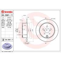 COATED DISC LINE BREMBO, Remschijftype: Massief, u.a. für Subaru