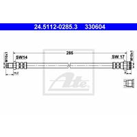 ATE Bremsschläuche 24.5112-0285.3 Bremsschlauch FIAT,PEUGEOT,CITROËN,DUCATO Kasten 290,DUCATO Pritsche/Fahrgestell 290,DUCATO Kasten 280
