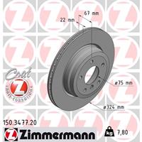 Bremsscheibe Hinterachse Zimmermann 150.3477.20