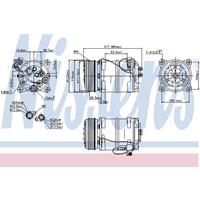 Compressor, airconditioning NISSENS, Spanning (Volt)12V, u.a. für Volvo