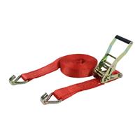 LoadLok 10010977 Spanband met ratelgesp en haken - Rood - 9m x 50mm