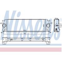 Intercooler, inlaatluchtkoeler NISSENS, u.a. für Mercedes-Benz, VW