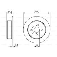 toyota Remschijf achter BD1187