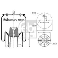 febibilstein Federbalg, Luftfederung Febi Bilstein 45937