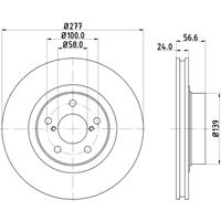 hellapagid PRO High Carbon HELLA PAGID, Remschijftype: Binnen geventileerd, u.a. für Subaru, Toyota