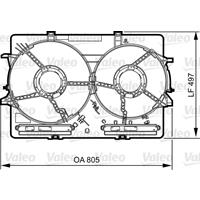 Valeo Houder, radiateurventilator AUDI 820757 8K0121207A