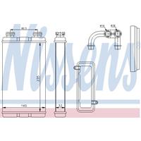 Wärmetauscher, Innenraumheizung Nissens 70519