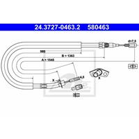 Seilzug, Feststellbremse | ATE (24.3727-0463.2)