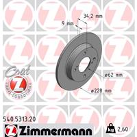 ZIMMERMANN Bremsscheiben 540.5313.20 Scheibenbremsen,Bremsscheibe SUZUKI,BALENO FW, EW