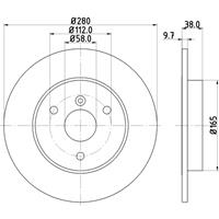 2 Bremsscheiben vorne Hella pagid für smart fortwo Cabrio