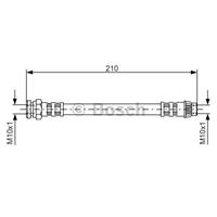 BOSCH Bremsschläuche 1 987 476 913 Bremsschlauch PEUGEOT,CITROËN,DS,307 SW 3H,307 CC 3B,307 3A/C,308 SW,308 4A_, 4C_,307 Break 3E,3008,RCZ,308 CC