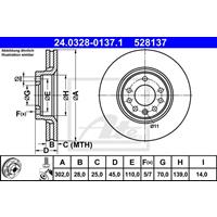 opel Powerdisc remschijf geventileerd 24032801371