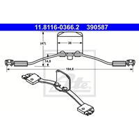 ATE Feder, Bremssattel 11.8116-0366.2  VOLVO,XC90 I,S60 I,S80 I TS, XY,XC70 CROSS COUNTRY