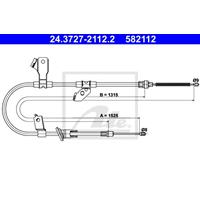 Seilzug, Feststellbremse hinten links ATE 24.3727-2112.2