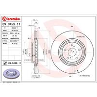 COATED DISC LINE BREMBO, Remschijftype: Binnen geventileerd, u.a. für Lexus, Toyota