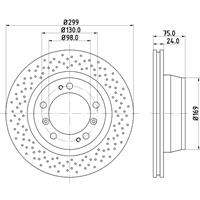 Bremsscheibe Hinterachse Hella 8DD 355 127-521