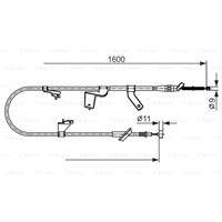 BOSCH Handbremsseil OPEL,SUZUKI,VAUXHALL 1 987 482 428 4709864,5440251K00,5440251K01 Bremsseil,Seilzug Feststellbremse 93195342,95516799,BC2428