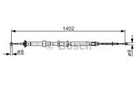 BOSCH Handbremsseil FORD 1 987 482 241 1541339,9S512A603BA,BC2241 Bremsseil,Seilzug Feststellbremse