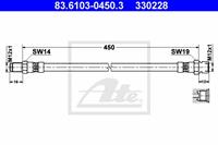 Bremsschlauch Hinterachse ATE 83.6103-0450.3