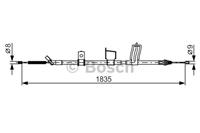 BOSCH Handbremsseil 1 987 482 341 Bremsseil,Seilzug Feststellbremse NISSAN,QASHQAI / QASHQAI +2 J10, JJ10