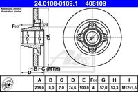Bremsscheibe Hinterachse ATE 24.0108-0109.1