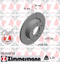 Zimmermann Bremsscheiben 150.3487.20 Scheibenbremsen,Bremsscheibe MINI,MINI COUNTRYMAN R60,MINI PACEMAN R61