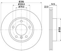 hellapagid Bremsscheibe 'PRO High Carbon' | HELLA PAGID (8DD 355 127-041)