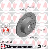 Bremsscheibe Hinterachse Zimmermann 430.1471.52
