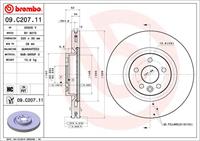 Remschijf COATED DISC LINE BREMBO, Remschijftype: Binnen geventileerd, u.a. für Land Rover