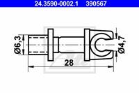 Halter, Bremsleitung ATE 24.3590-0002.1