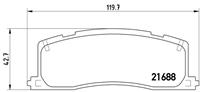Bremsbelagsatz, Scheibenbremse Hinterachse Brembo P 83 030