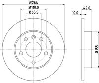 Bremsscheibe Hinterachse Hella 8DD 355 106-111