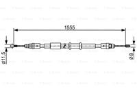 BOSCH Handbremsseil 1 987 482 552 Bremsseil,Seilzug Feststellbremse RENAULT,MASTER III Kasten FV,MASTER III Bus JV