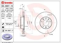BREMBO Bremsscheiben 09.C657.11 Scheibenbremsen,Bremsscheibe PEUGEOT,308 II,308 SW II