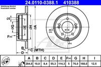 Bremsscheibe Hinterachse ATE 24.0110-0388.1