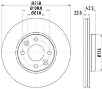 Bremsscheibe Vorderachse Hella 8DD 355 118-491