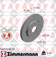 Zimmermann Bremsscheiben 540.2496.20 Scheibenbremsen,Bremsscheibe SUZUKI,SWIFT III MZ, EZ