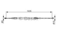 BOSCH Handbremsseil 1 987 477 946 Bremsseil,Seilzug Feststellbremse BMW,1 E87,1 E81,1 Cabriolet E88,1 Coupe E82