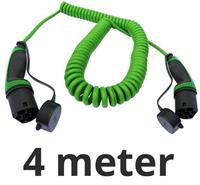 Laadkabel type 2 naar type 2 - coiled - 1 fase 16A - 4 meter