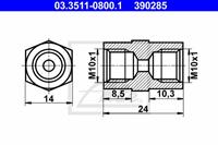 Adapter, Bremsleitung ATE 03.3511-0800.1