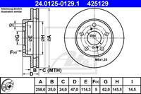 Bremsscheibe Vorderachse ATE 24.0125-0129.1