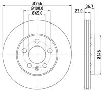 hellapagid Bremsscheibe 'PRO High Carbon' | HELLA PAGID (8DD 355 127-291)