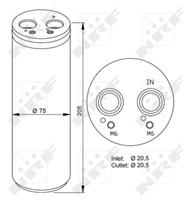 Droger, airconditioning EASY FIT NRF, Diameter (mm)75mm, u.a. für Audi, Seat