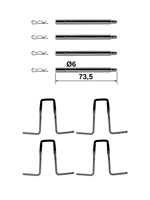 Zubehörsatz, Scheibenbremsbelag | ATE (13.0460-0911.2)