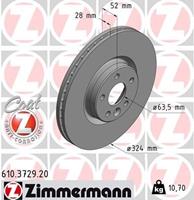 Zimmermann Bremsscheiben 610.3729.20 Scheibenbremsen,Bremsscheibe VOLVO,XC60