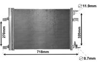 vanwezel Condensor, airconditioning VAN WEZEL, u.a. für Opel, Chevrolet