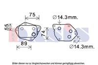 Oliekoeler, motorolie AKS Dasis, u.a. für KIA